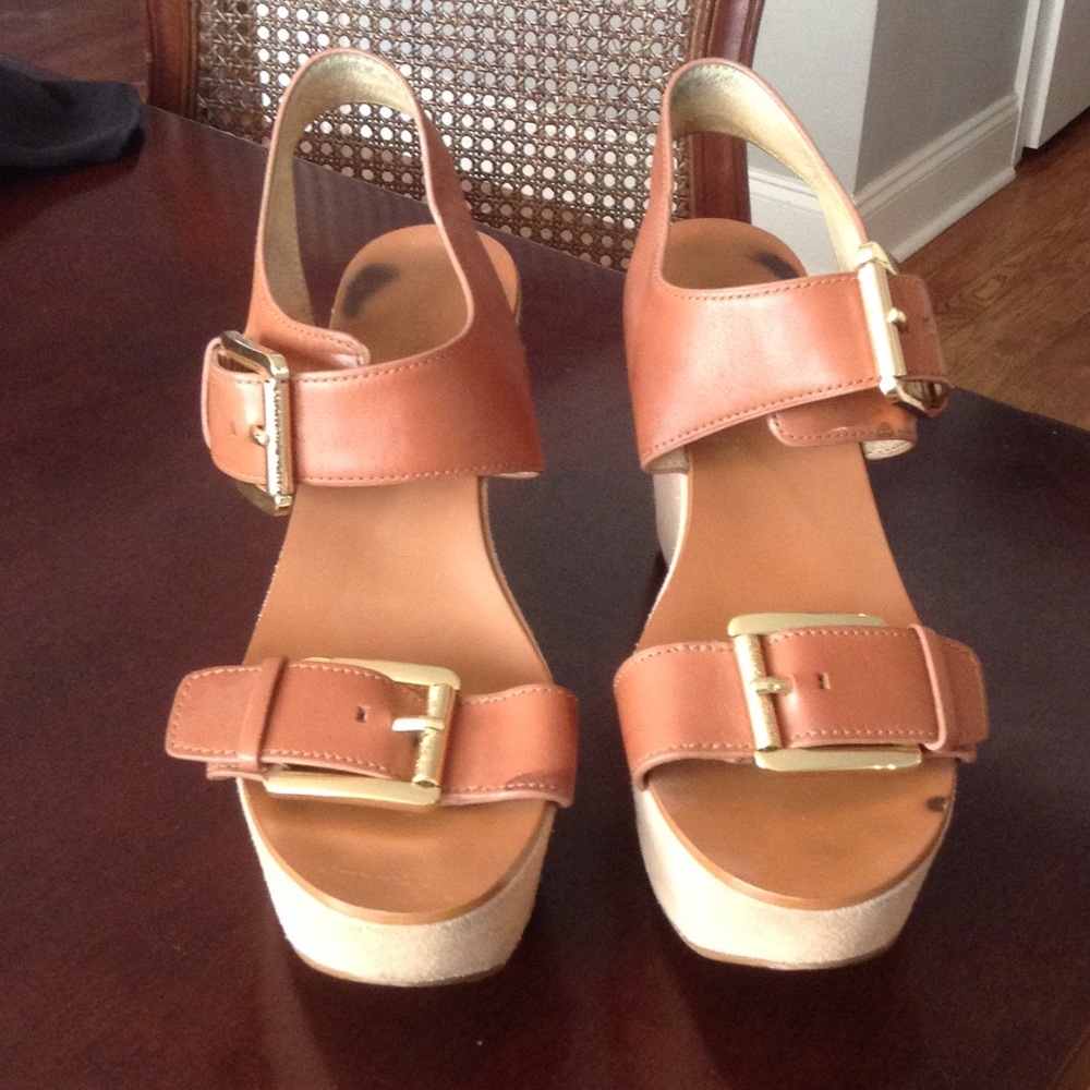 Michael Kors Suede and Leather Wedges